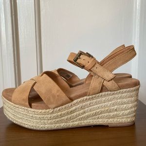 TOMS espadrille wedges